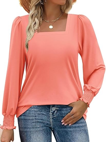 MixShe Womens Blouses 2025 Fall Fahion Long Sleeve Tops S-XXL