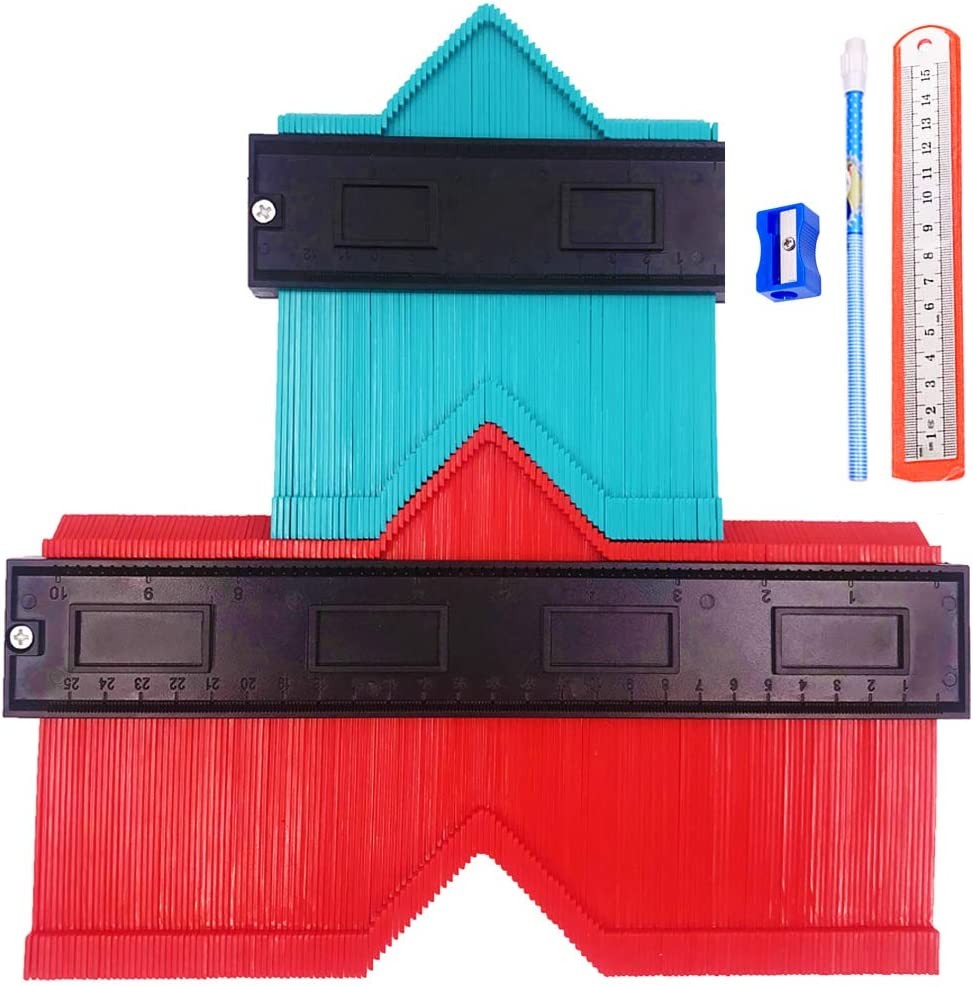 Relitec Contour Gauge Duplicators, Simple Shape Contour Gauge Duplication, Instant Template For Curved and Odd Shapes, Easy Master Outline Gauge Tool for Cutting Set of 2 (5" Widen and 10" Widen)